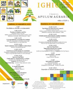 Programul Târgului Apulum Agraria, ediția a XXXIV-a, Ighiu, 19–20 septembrie 2026